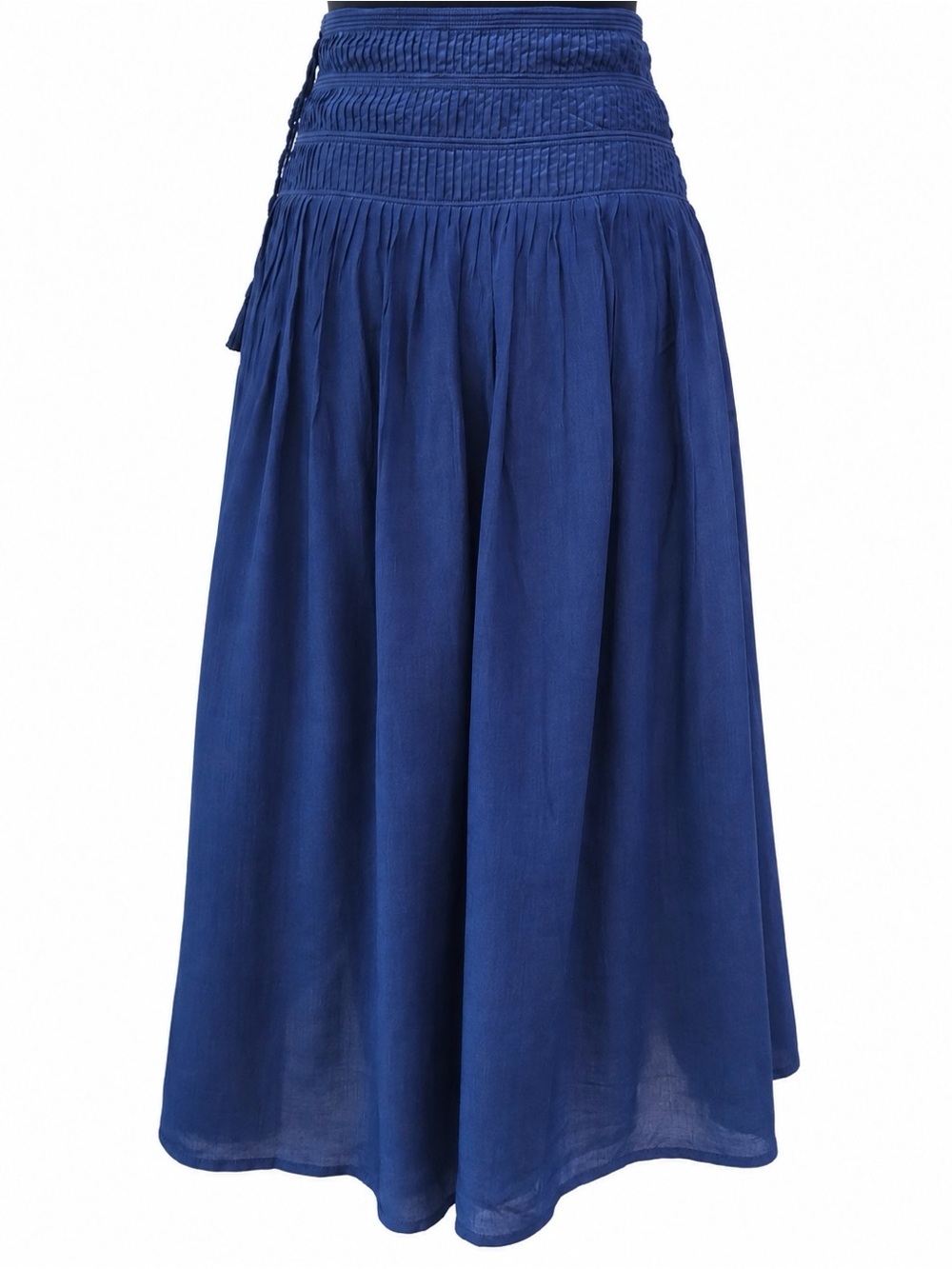 Sea New York Navy Smocked Midi Skirt Size 6